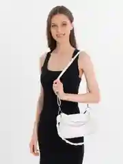 Белый женская сумка с цепочкой