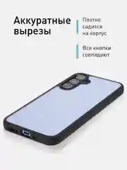 Прозрачный чехол для Samsung Galaxy A54 пластиковый ROSCO противоударный, с силиконовой окантовкой