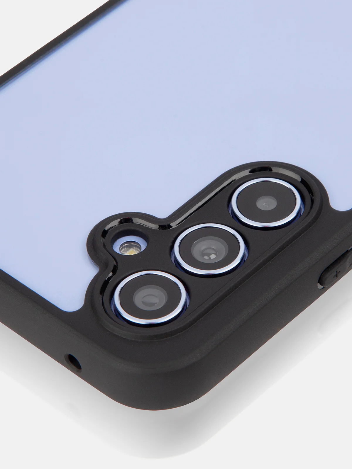 Прозрачный чехол для Samsung Galaxy A54 пластиковый ROSCO противоударный, с силиконовой окантовкой