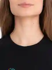 Черный футболка с вышивкой "Мяу" (meow)