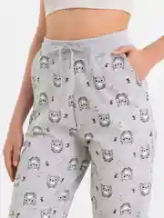 Серебряный женские пижамные штаны, хлопковые трикотажные джогерры
