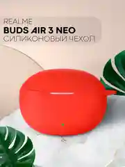Красный чехол на Realme Buds Air 3 Neo для беспроводных наушников КАРТОФАН силиконовый, матовый