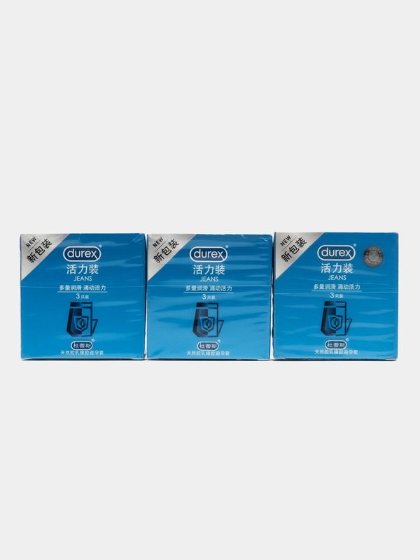 Презервативы Durex Jeans, 3 шт, с дополнительной смазкой, 3 упаковки в наборе