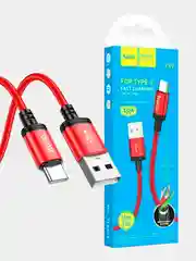 Черный кабель Hoco X89 Type-C USB, 3А, быстрая зарядка и передача данных на Андроид