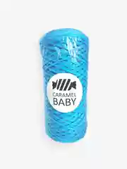 Голубой шнур Caramel Baby, полиэфирный, 2 мм, 200 метров для вязания и макраме