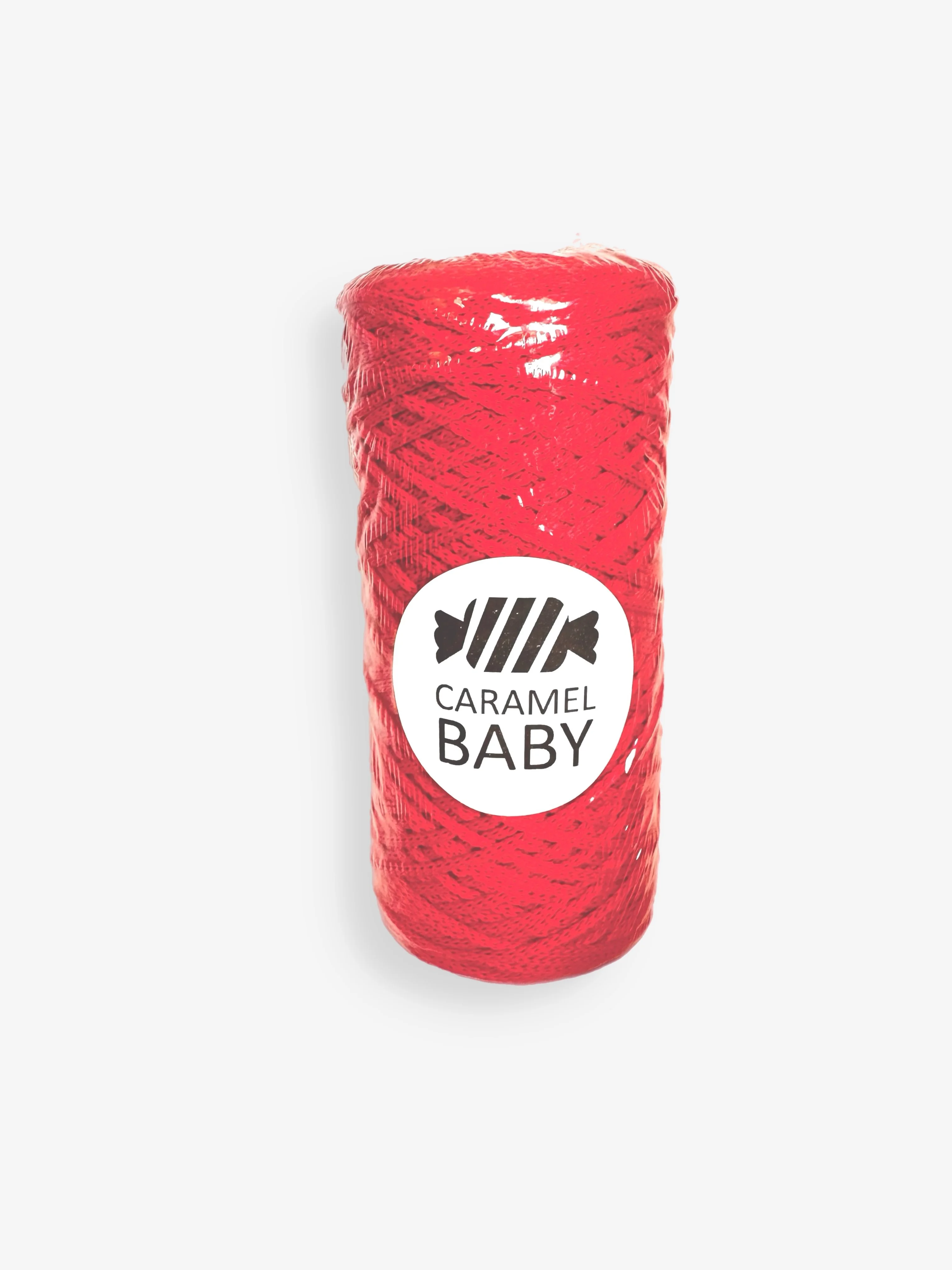 Алый шнур Caramel Baby, полиэфирный, 2 мм, 200 метров для вязания и макраме