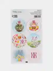 Голубой наклейки "Светлой Пасхи" 16*9,5 см