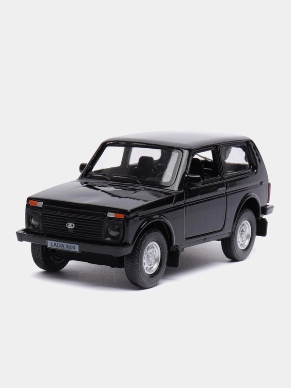 Металлическая модель Нива LADA 4Х4, инерция, черная