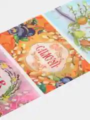 Розовый термонаклейки для яиц "Светлой Пасхи!", на 7 яиц