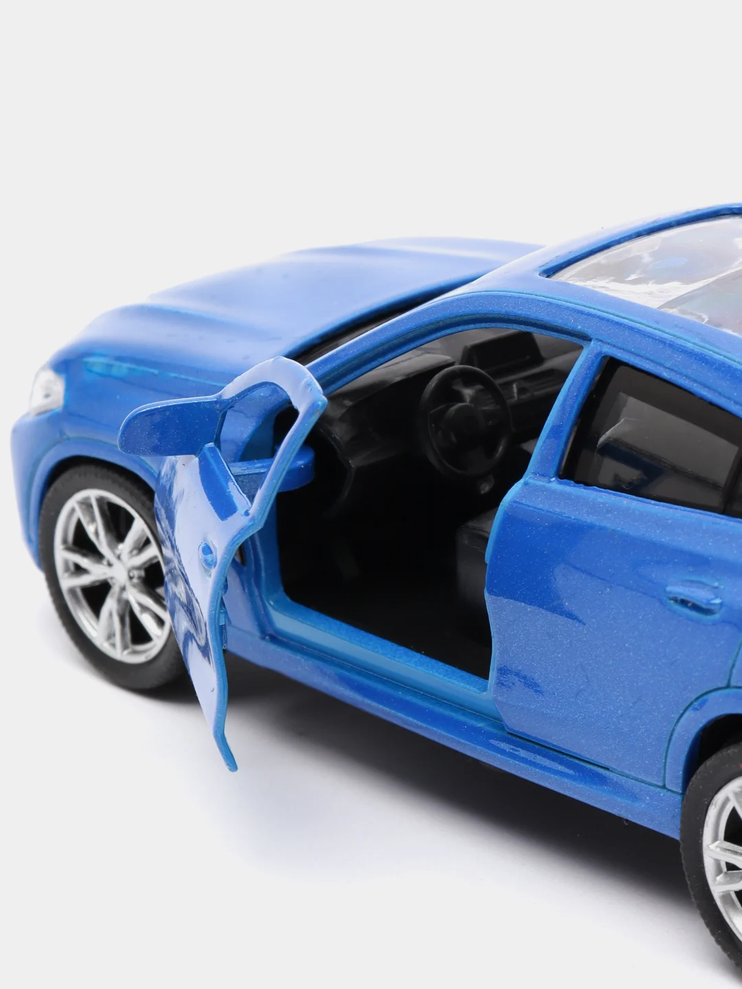 Машина металл BMW X6 длина 12 см, инерционная, синий