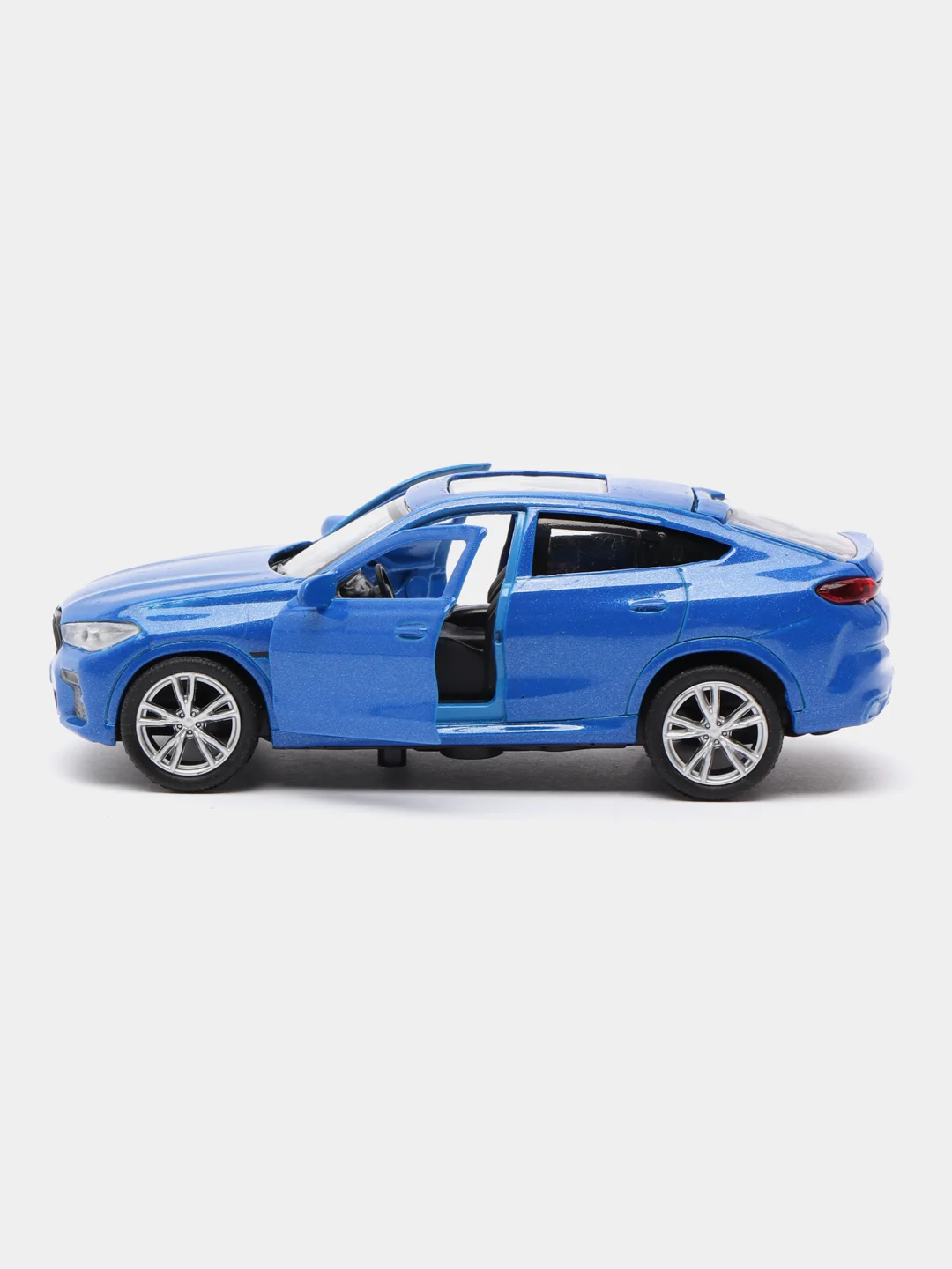 Машина металл BMW X6 длина 12 см, инерционная, синий