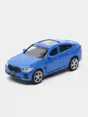 Машина металл BMW X6 длина 12 см, инерционная, синий
