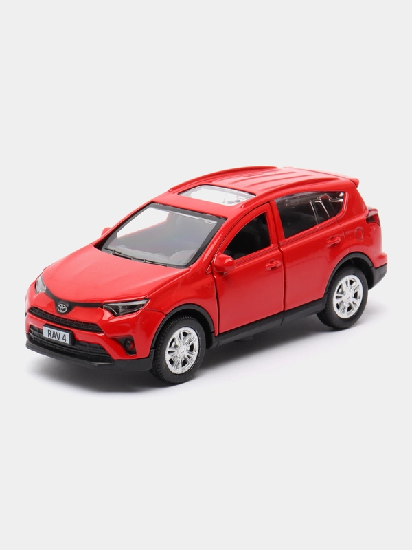 Металлическая модель TOYOTA RAV4 инерционная, цвет красный