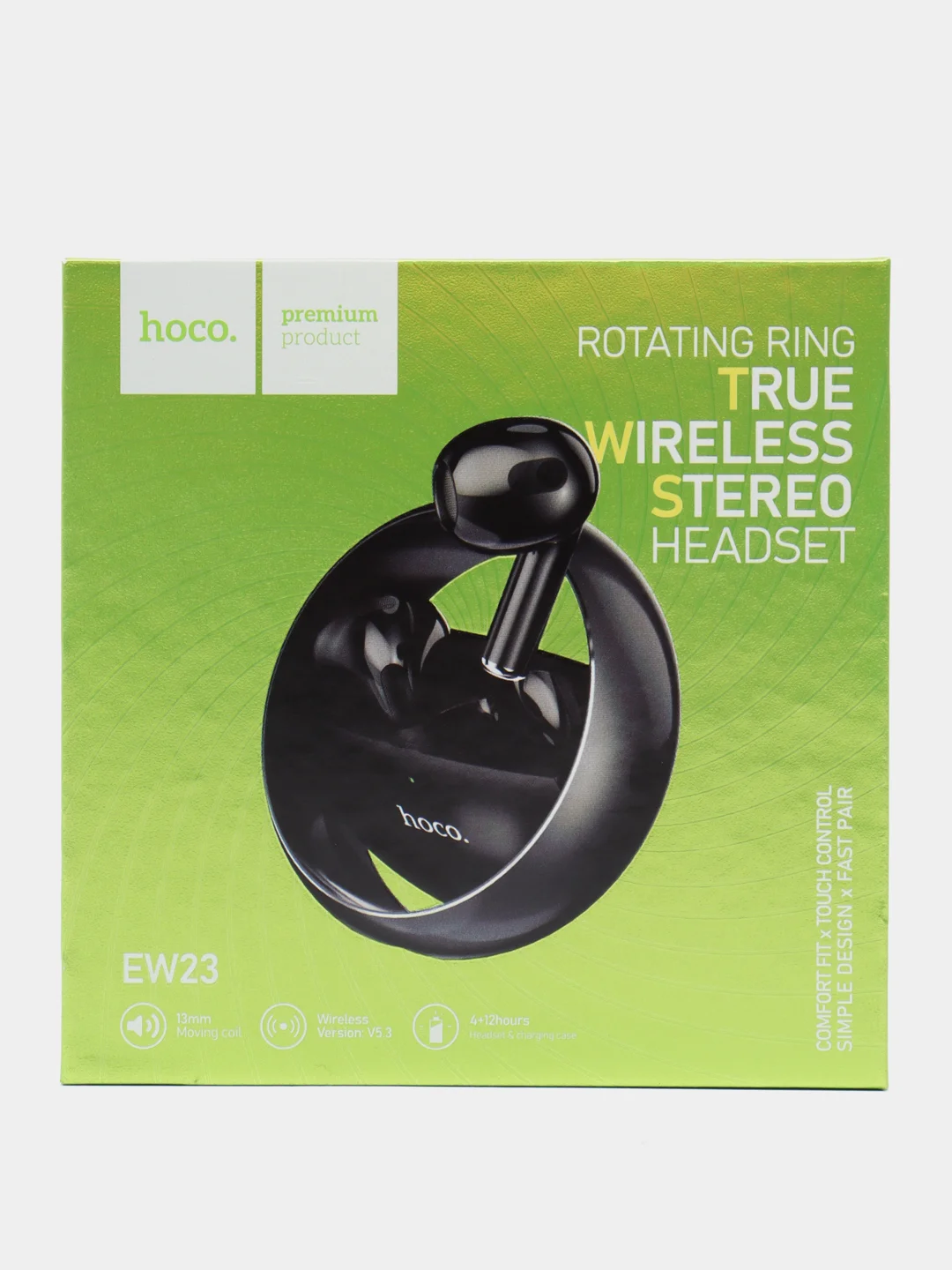 Наушники Hoco EW23 TWS, беспроводные, вкладыши, BT5.3, 30/250 мАч, микрофон, серые