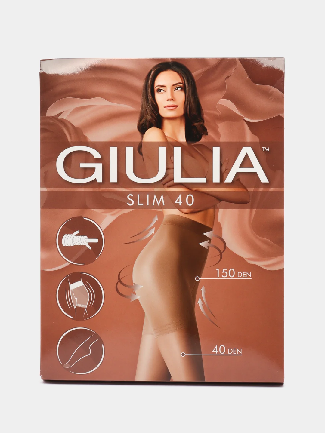 Карамельный колготки корректирующие Giulia SLIM 40/150 PREMIUM