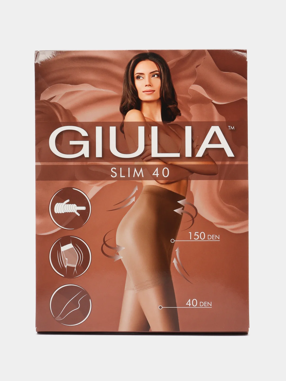 Черный колготки корректирующие Giulia SLIM 40/150 PREMIUM