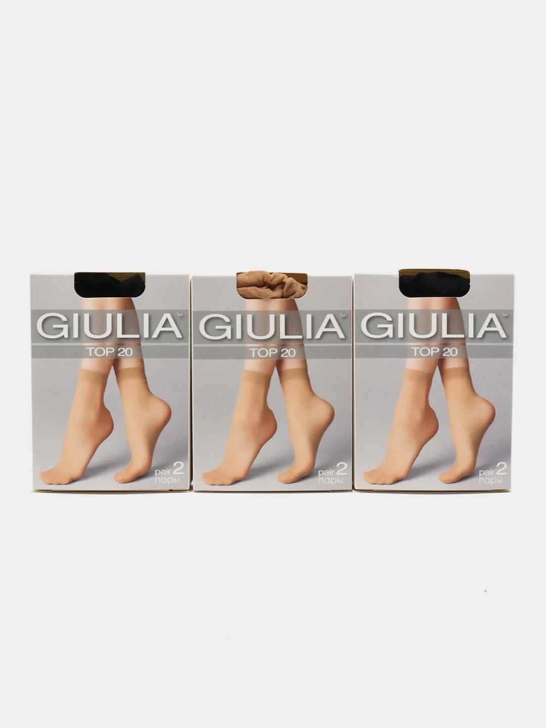 Разноцветный носки женские Giulia TOP 20 (6 п) 6 пар