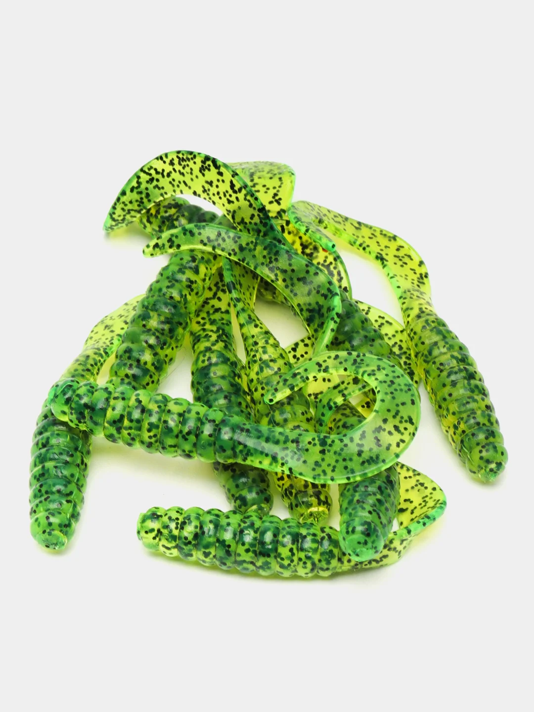 Лесной зеленый силиконовая приманка (США) 10 и 100 шт, Curl Tail Grub, рыболовный силикон твистер