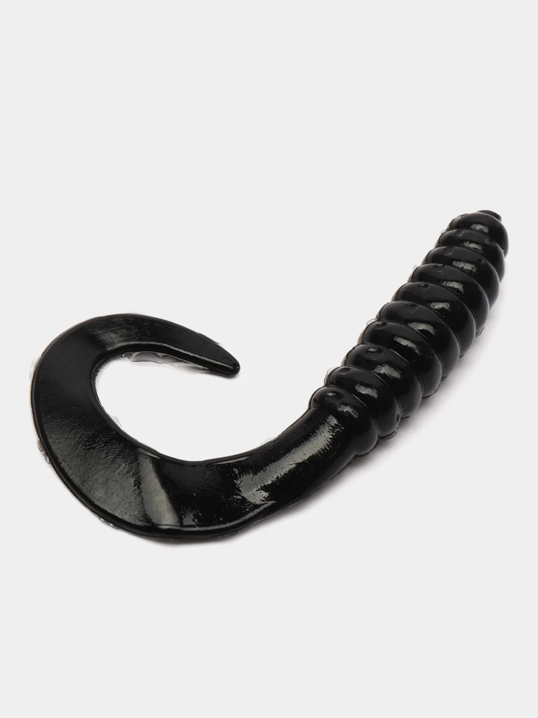 Черный силиконовая приманка (США) 10 и 100 шт, Curl Tail Grub, рыболовный силикон твистер