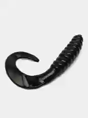 Черный силиконовая приманка (США) 10 и 100 шт, Curl Tail Grub, рыболовный силикон твистер