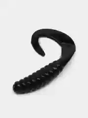Черный силиконовая приманка (США) 10 и 100 шт, Curl Tail Grub, рыболовный силикон твистер
