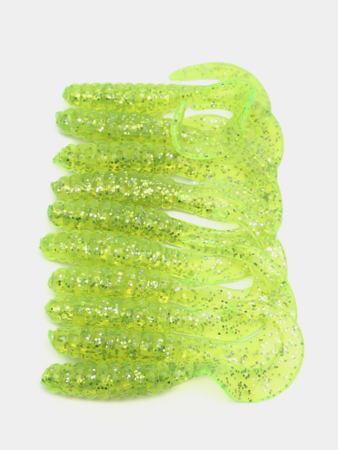 Лимонный силиконовая приманка (США) 10 и 100 шт, Curl Tail Grub, рыболовный силикон твистер