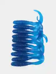 Синий силиконовая приманка (США) 10 и 100 шт, Curl Tail Grub, рыболовный силикон твистер
