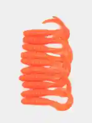 Оранжевый силиконовая приманка (США) 10 и 100 шт, Curl Tail Grub, рыболовный силикон твистер
