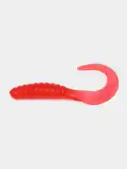 Красный силиконовая приманка (США) 10 и 100 шт, Curl Tail Grub, рыболовный силикон твистер