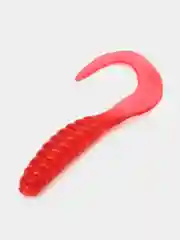 Красный силиконовая приманка (США) 10 и 100 шт, Curl Tail Grub, рыболовный силикон твистер
