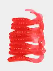 Красный силиконовая приманка (США) 10 и 100 шт, Curl Tail Grub, рыболовный силикон твистер