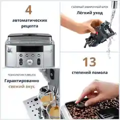Кофемашина автоматическая DeLonghi ECAM250.31 SB