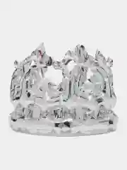 Серебряный воздушный шар "Корона" 21*78 см, фольгированный, в день рождения, праздник