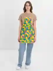 Желтый фартук кухонный