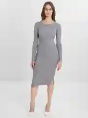 Серый платье женское обтягивающее