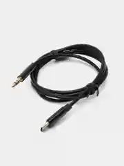 Черный кабель AUX-Type-C, 3,5mm jack, 1 м