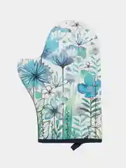 Варежка-прихватка "Blue flowers" 20х28см,саржа, 100% х/л, ватин 250г/м2