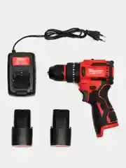 Шуруповерт аккумуляторный Milwaukee, 24 V, с ударным механизмом, шуруповерт, 18 В, 2 АКБ