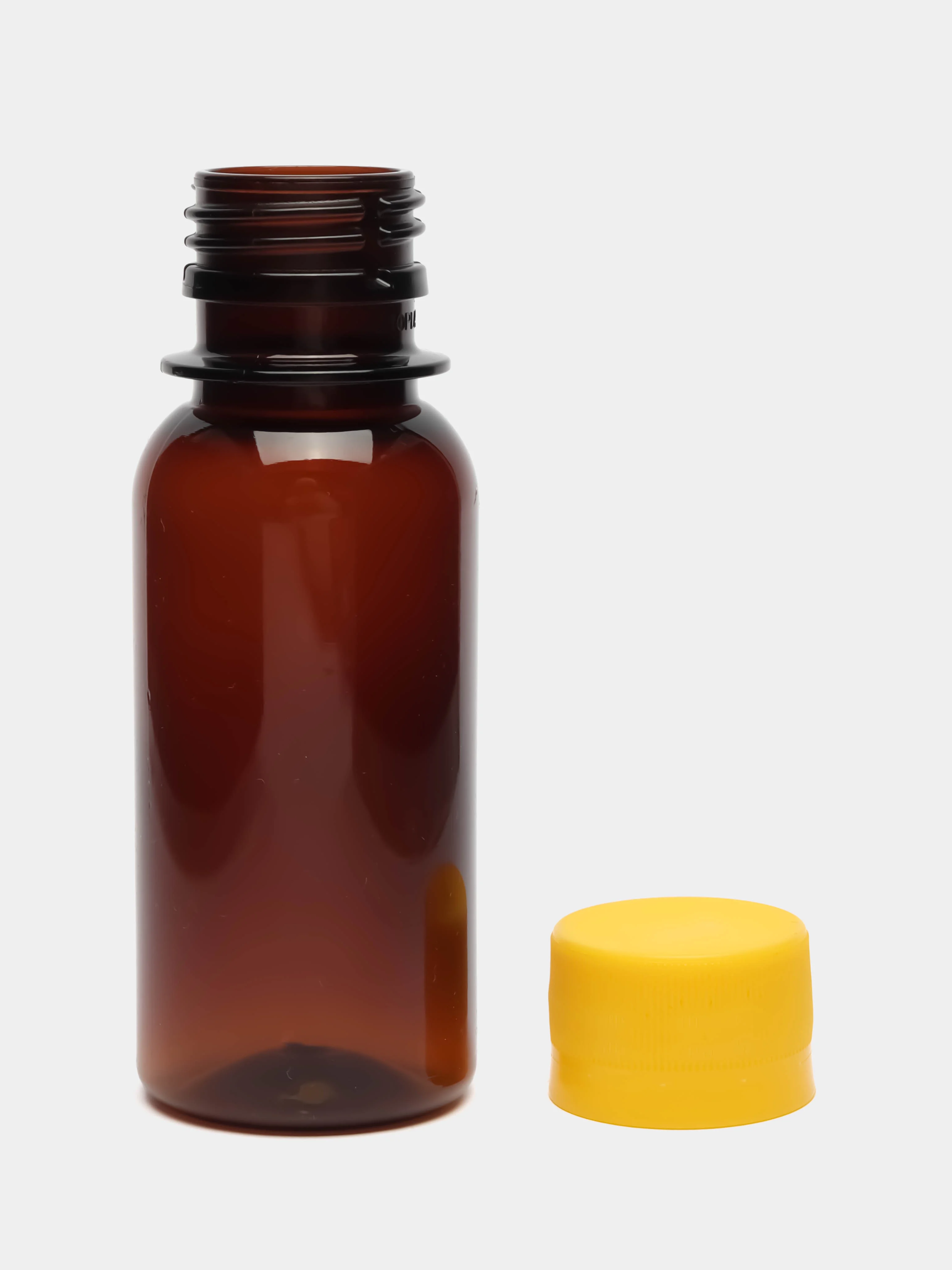Бутылочка ПВХ коричневая, с крышкой 75ml