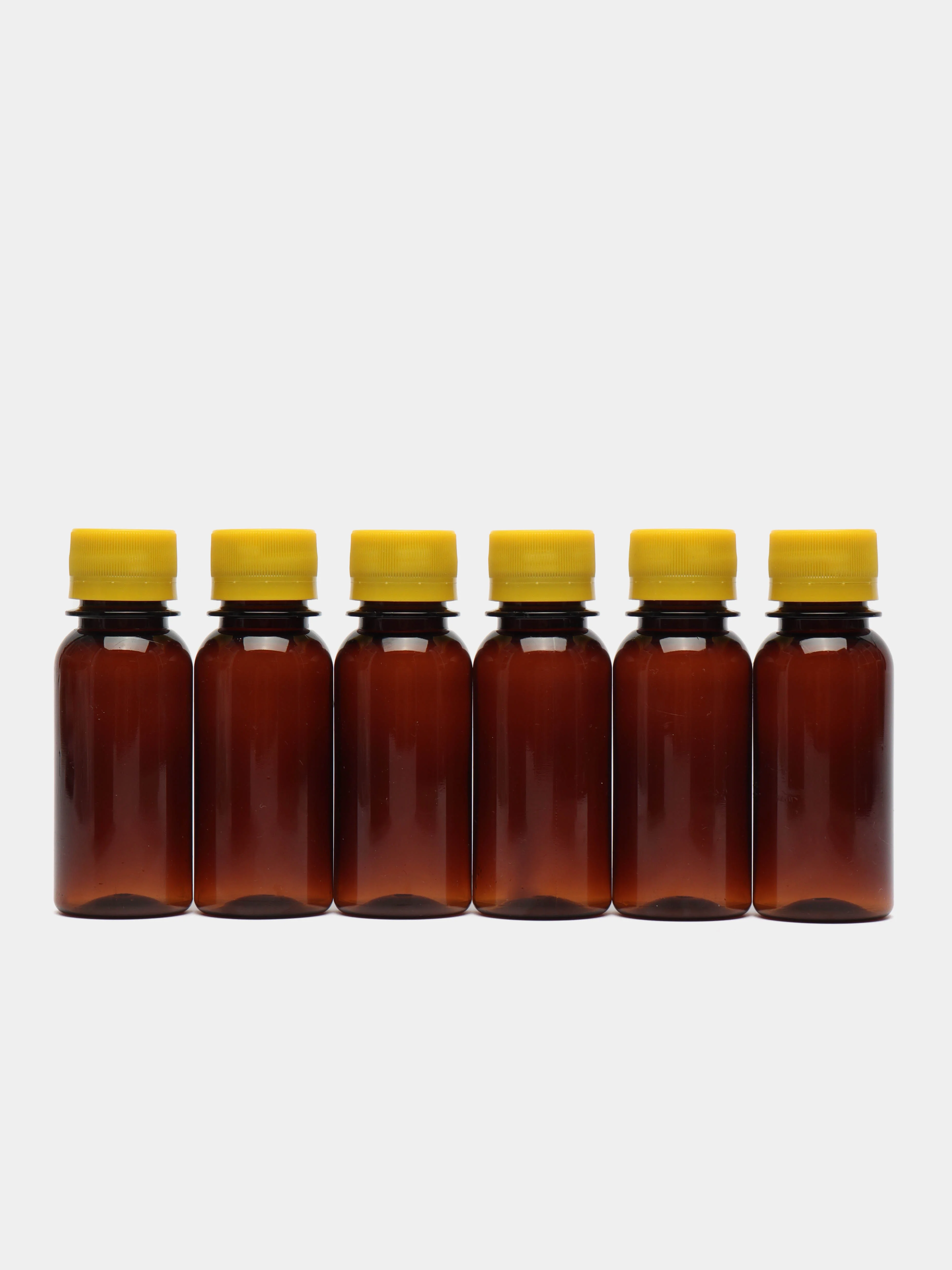 Бутылочка ПВХ коричневая, с крышкой 75ml
