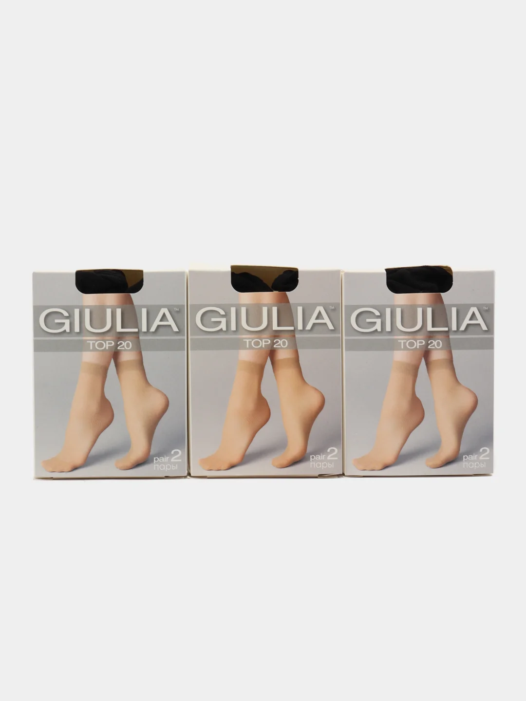 Черный носки женские Giulia TOP 20 (6 п) 6 пар