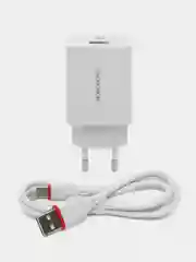 Зарядное устройство Borofone с кабелем Type-C, 18W, 3А,быстрая зарядка на Андроид,зарядник