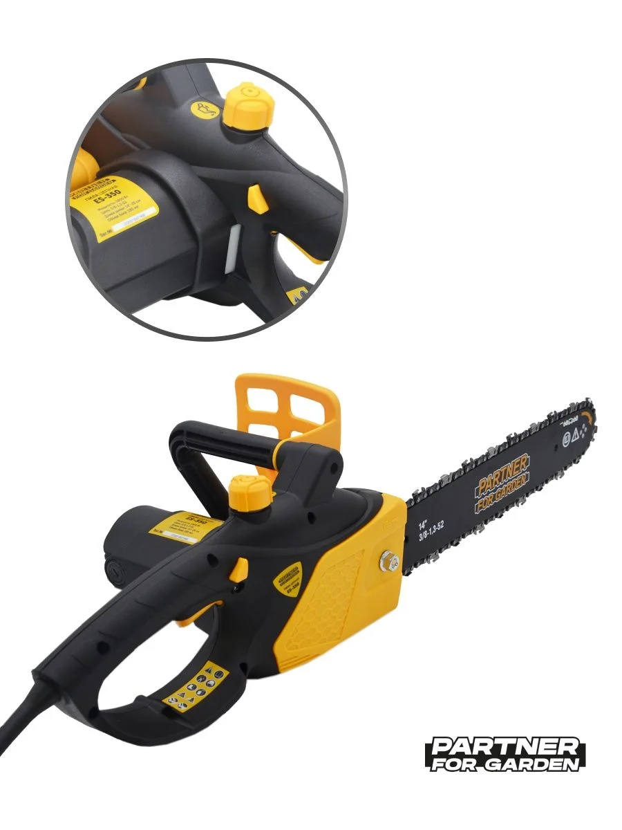 Пила цепная электрическая Partner for Garden ES-350(1800Вт,14"/ 35см шина,цепь 3/8-1,3-52)