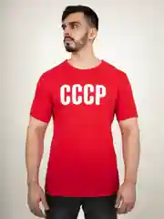 Красный футболка мужская "Чебоксарский трикотаж" с принтом