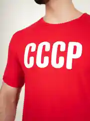 Красный футболка мужская "Чебоксарский трикотаж" с принтом