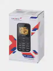 Черный мобильный телефон Texet TM-B208, для пожилых