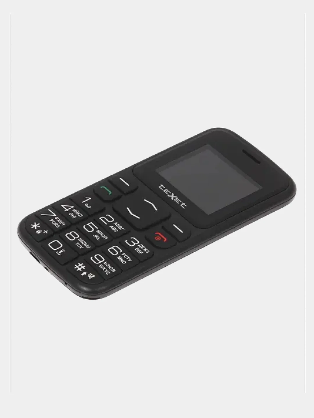 Черный мобильный телефон Texet TM-B208, для пожилых