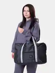 Черный сумка дорожная женская мужская, спортивная, складная, многофункциональная