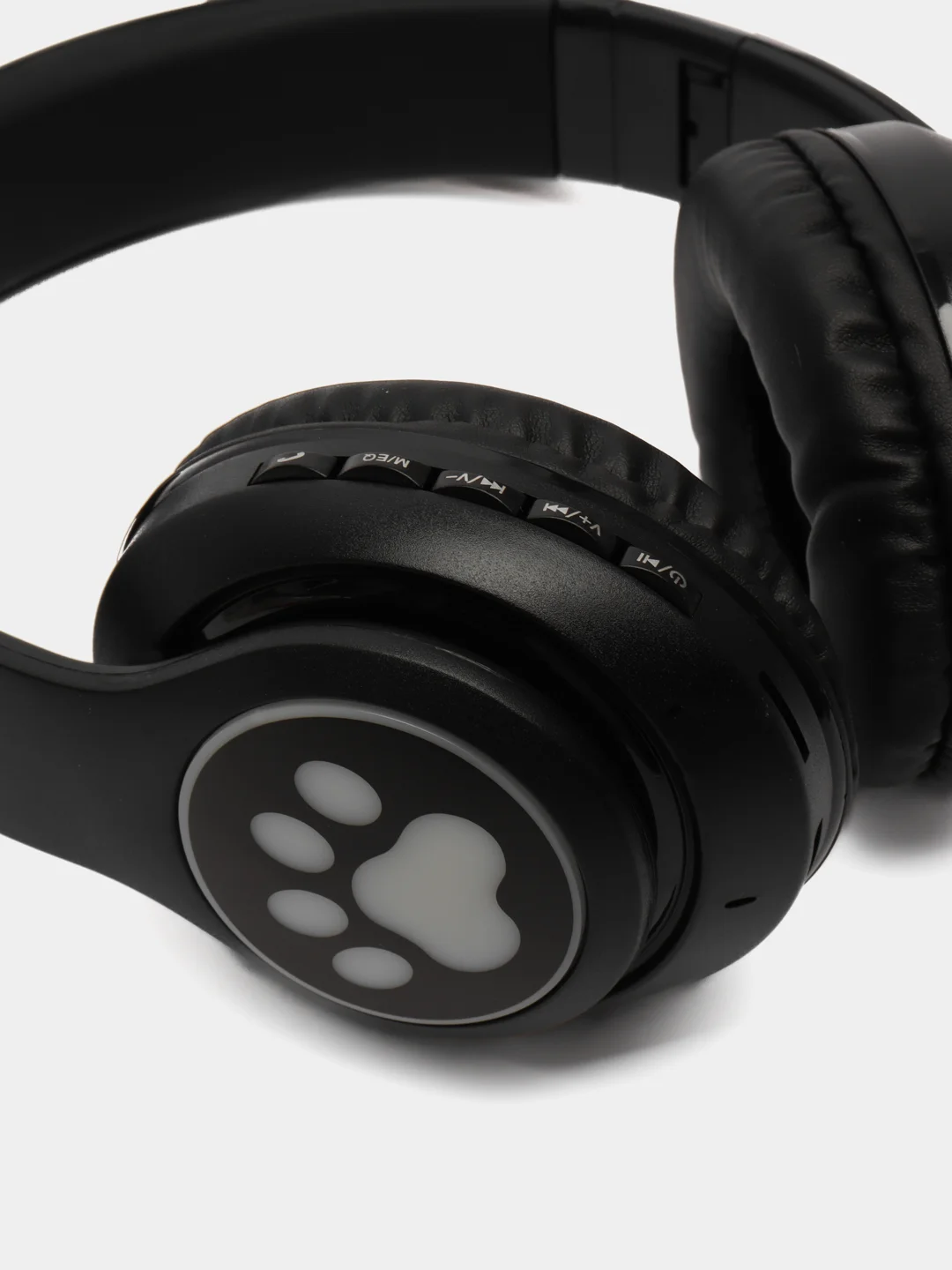 Наушники-Кошки MYBIT W-32, беспроводные, MIC, BT 5.0, AUX, microSD, MP3, 400 мАч, черные