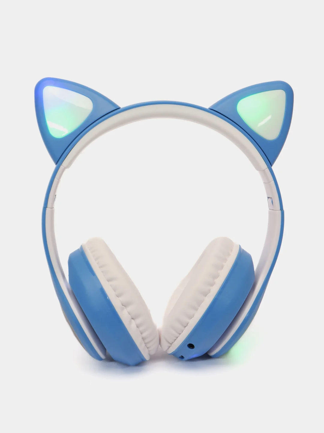 Наушники-Кошки MYBIT W-32, беспроводные, MIC, BT 5.0, AUX, microSD, MP3, 400 мАч, синие